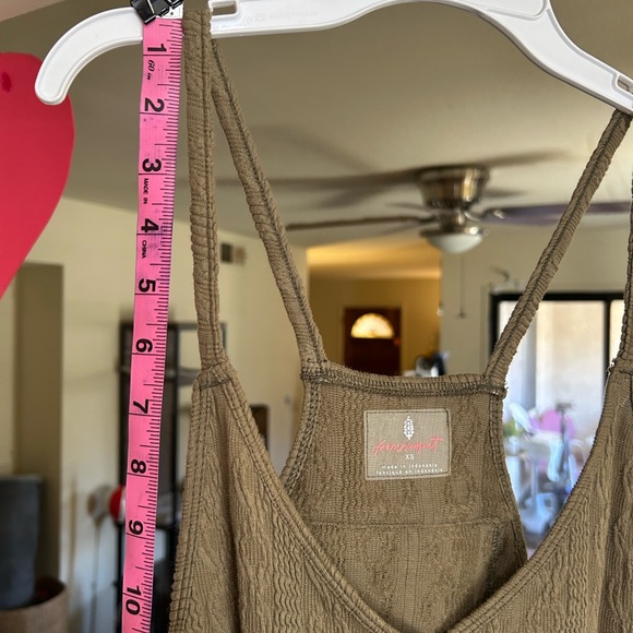 NWOT Free People Movement Hot Shot Cable Knit Onesie RARE - Light Army Green XS - Picture 14 of 16